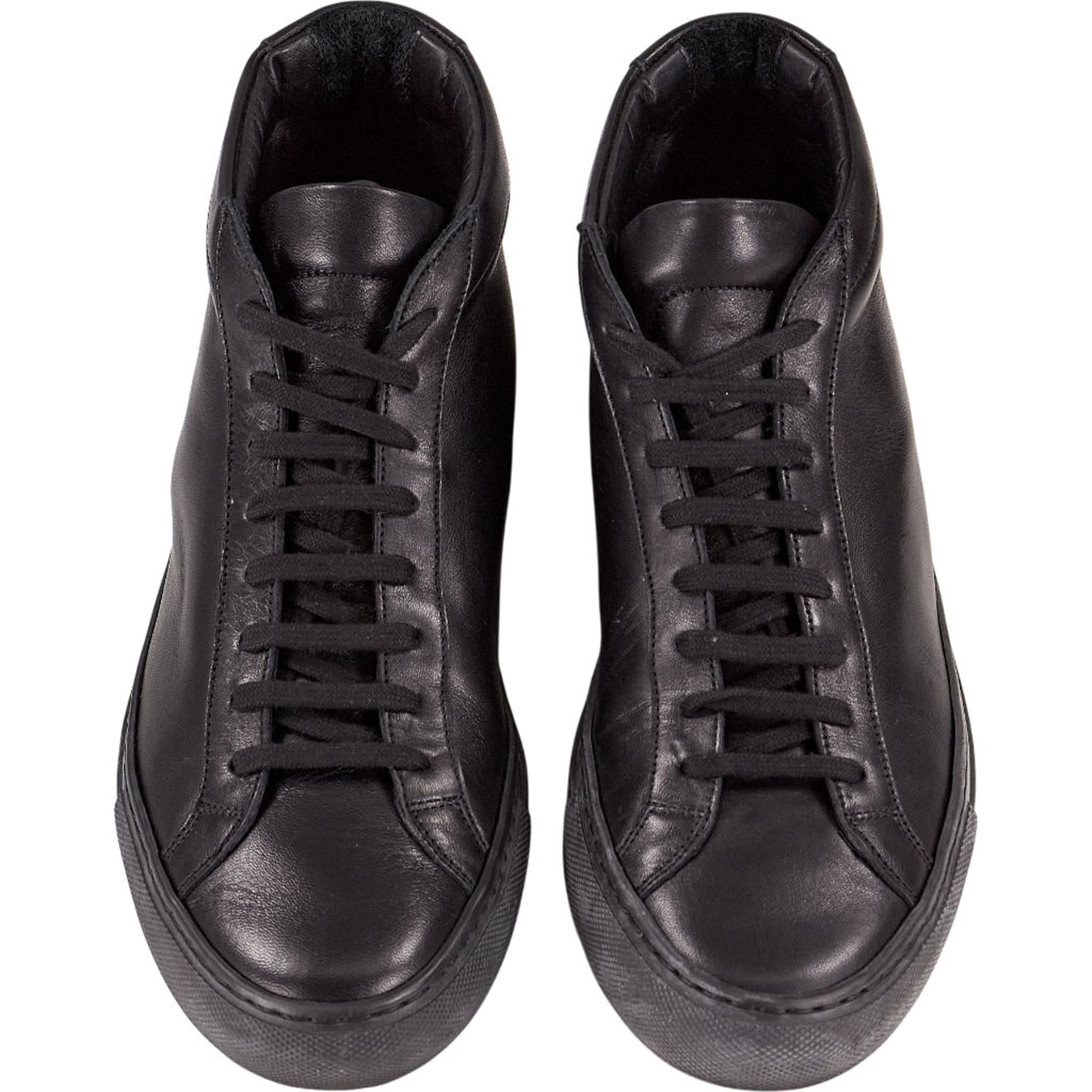 Common Projects Black Original Achilles Mid Trainers