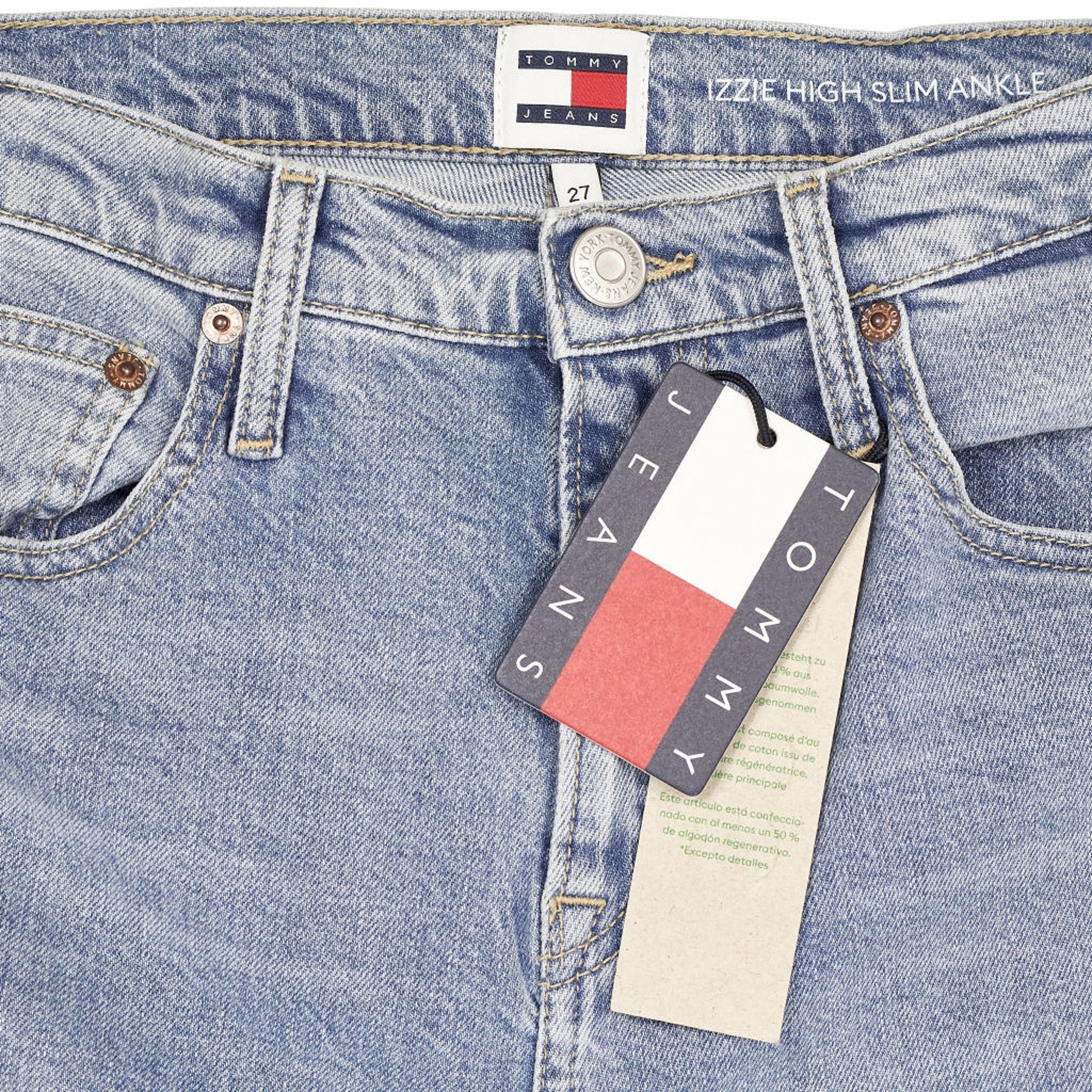Tommy Jeans Light Blue Izzie High Slim Jeans