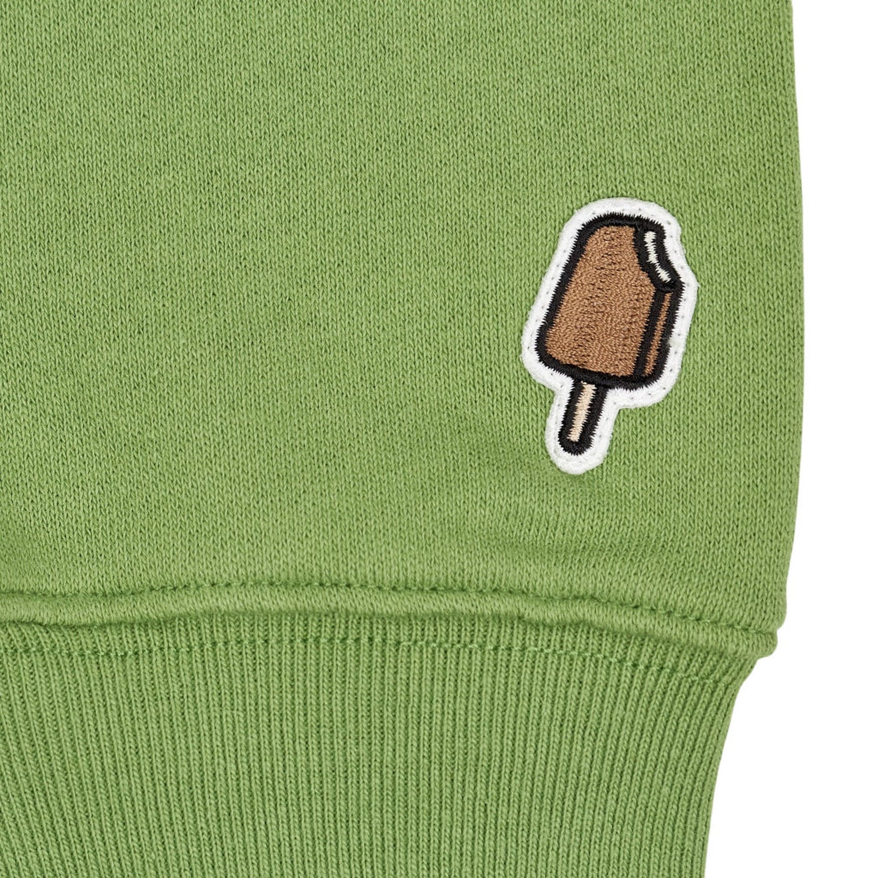 Icecream Green Half Zip Collared Sweatshirt