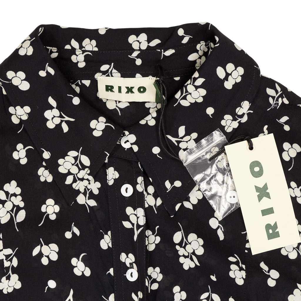 Rixo Black Maddison Floral Dress