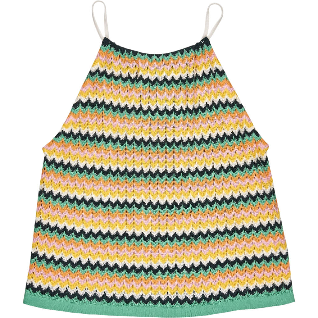 Hush Ecru Multi Nora Knitted Halter Vest