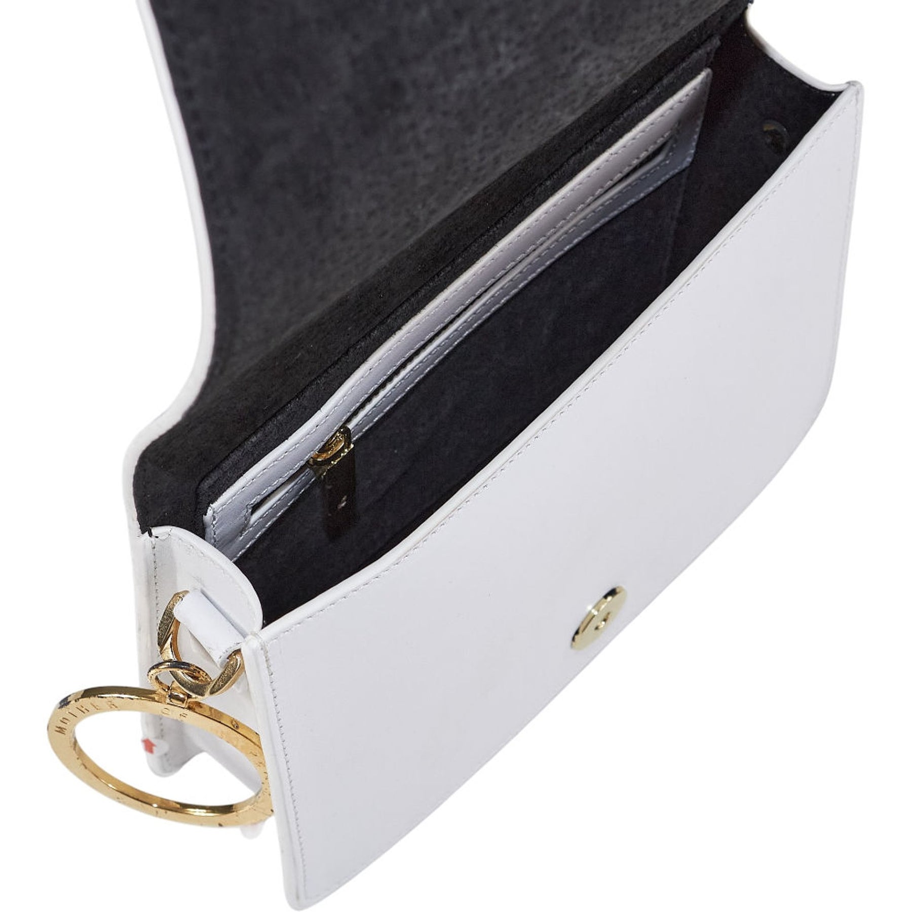 Mother of Pearl Blue White Striped Handbag