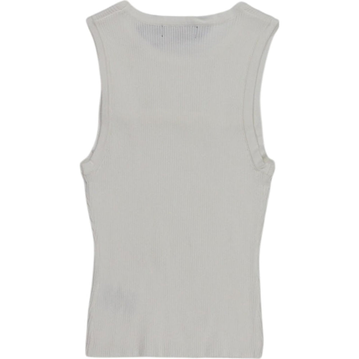 Motel White Ribbed Caena Top