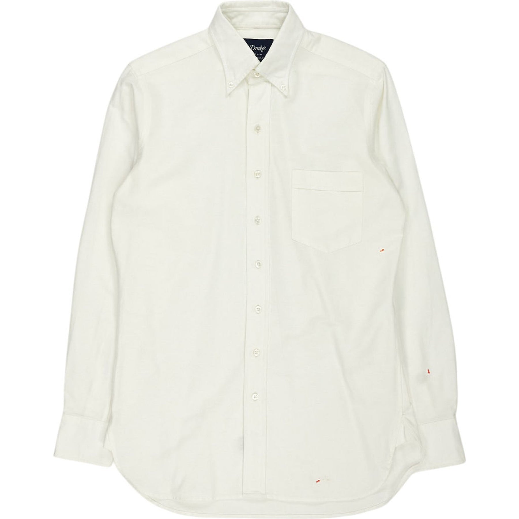Drake's White Cotton Shirt 15 1/2 - 39