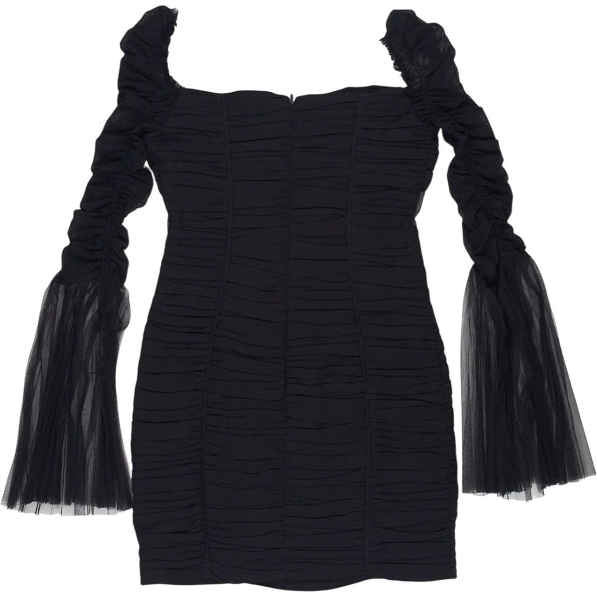 Self-Portrait Black Stretch Crepe Mini Dress