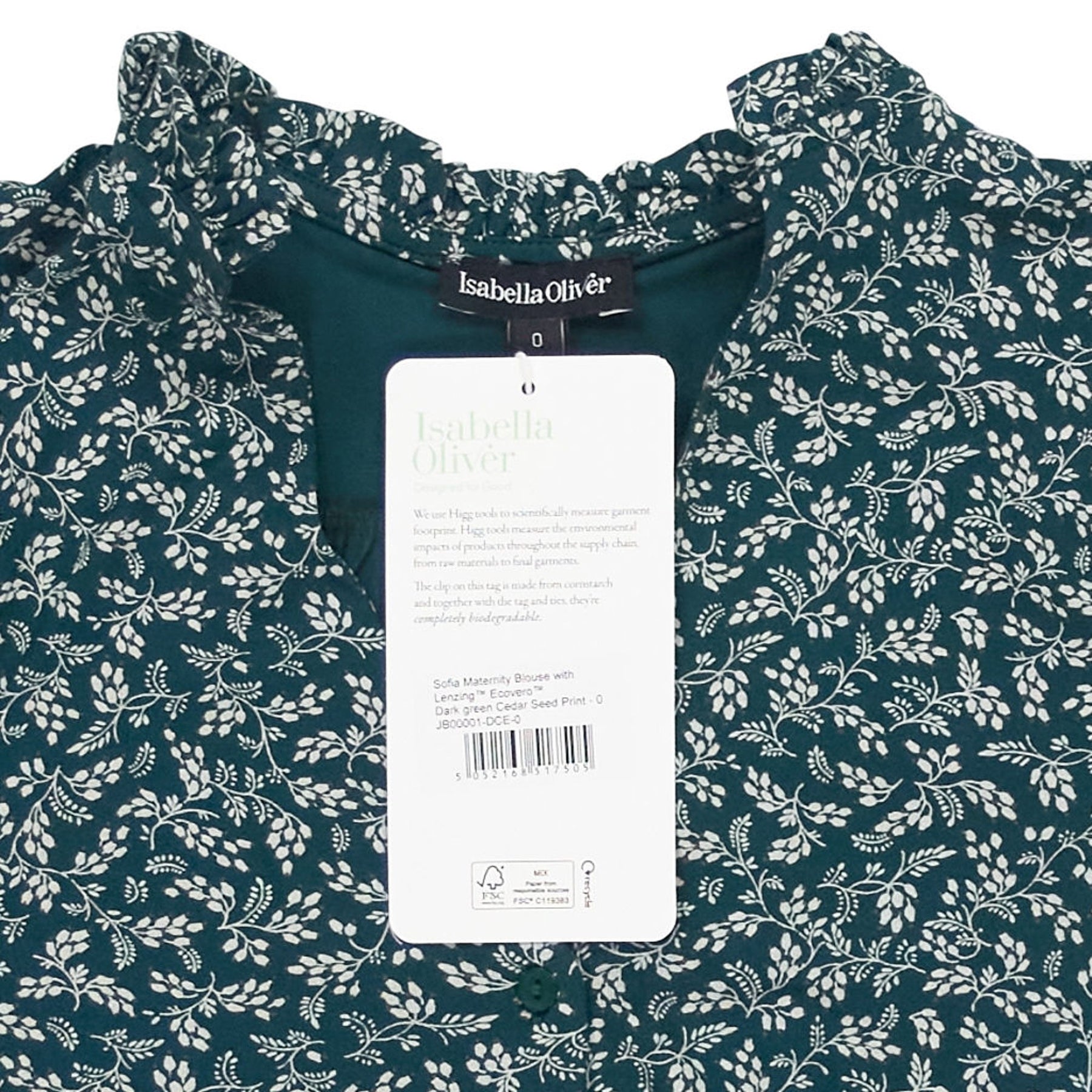 Isabella Oliver Green Sofia Maternity Blouse