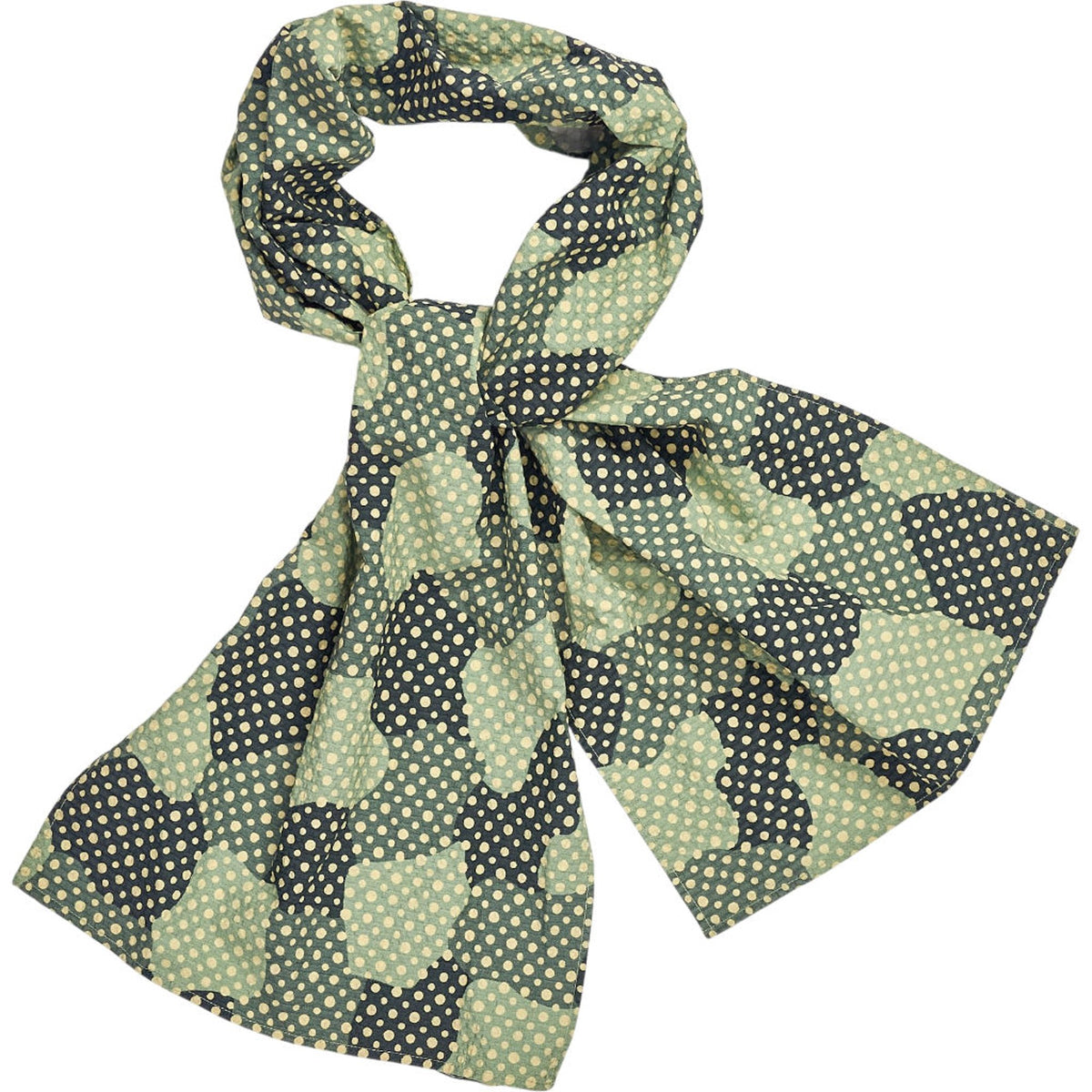 YMC Green Polka Dot Scarf
