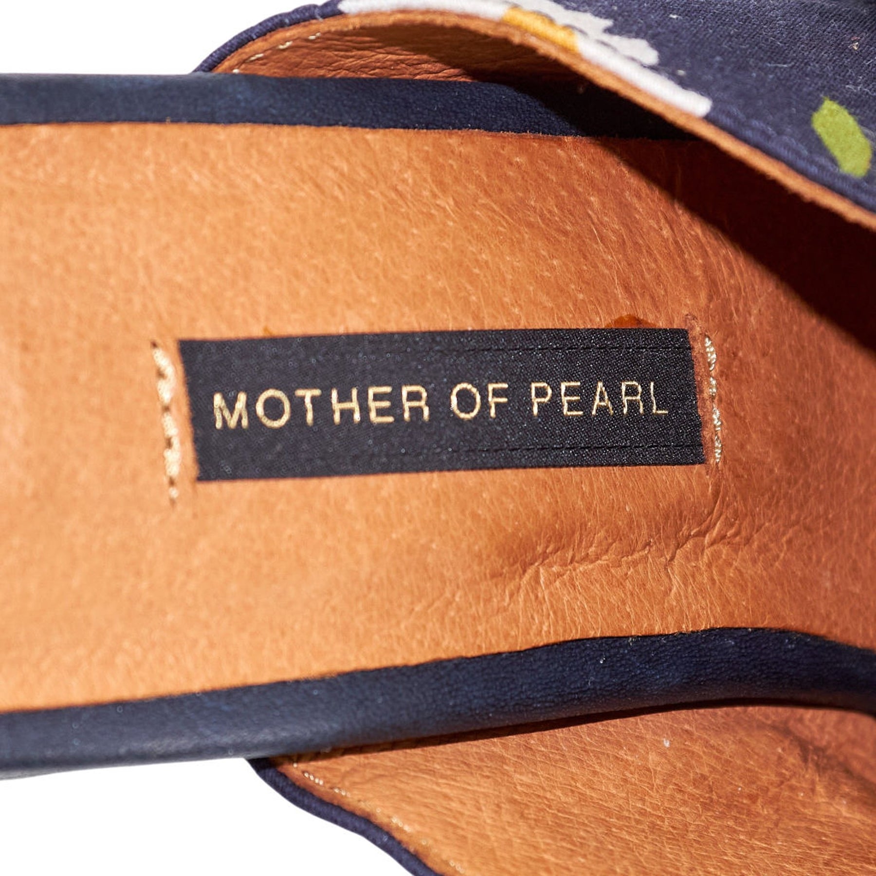 Mother of Pearl Floral Bow Mules