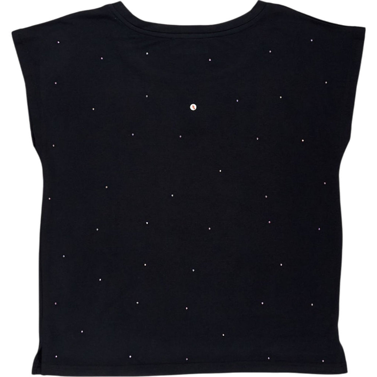 Wyse Black Rhinestone Tee