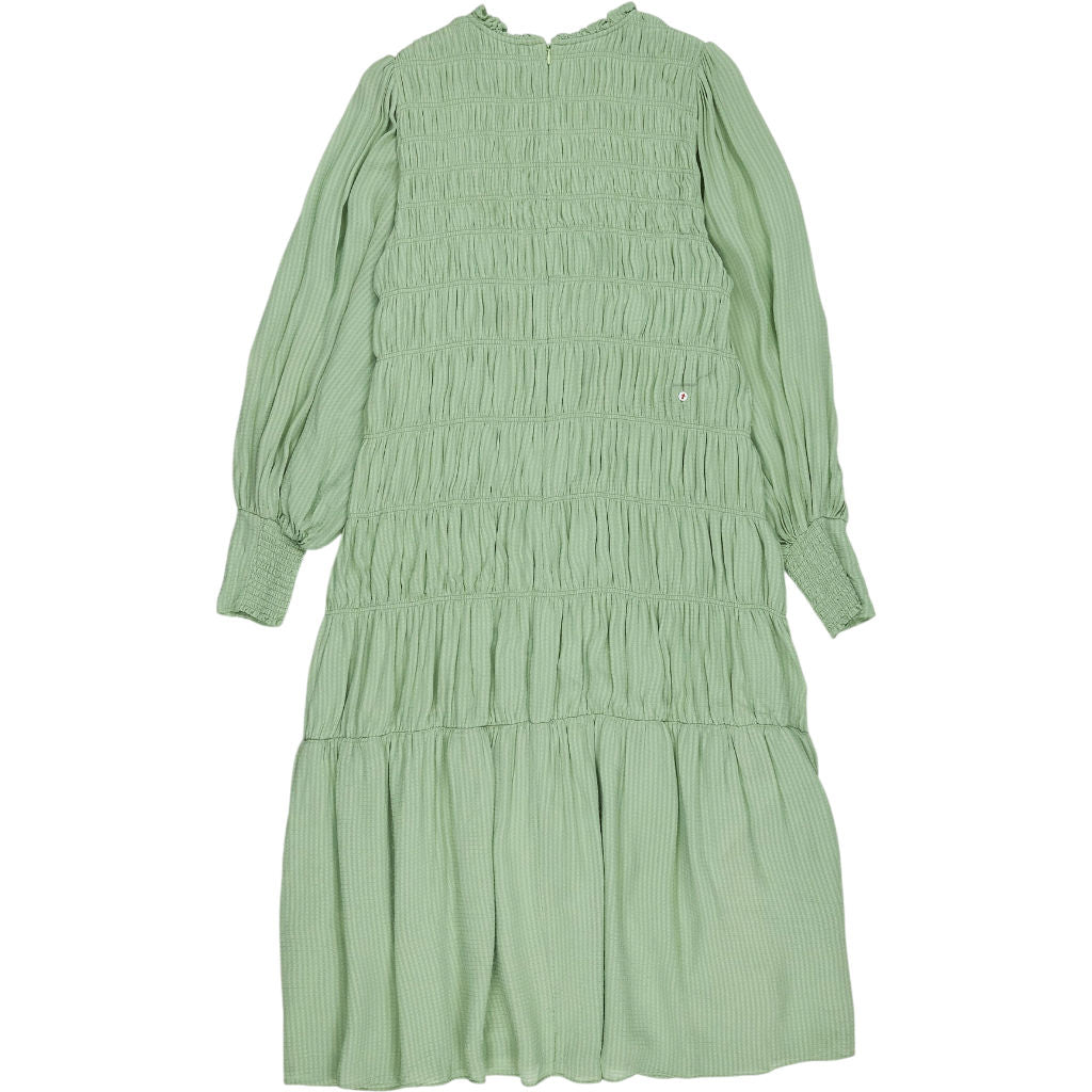 Witchery Green Smocked Midi Dress