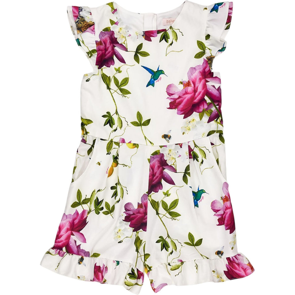 Ted Baker White Floral Playsuit