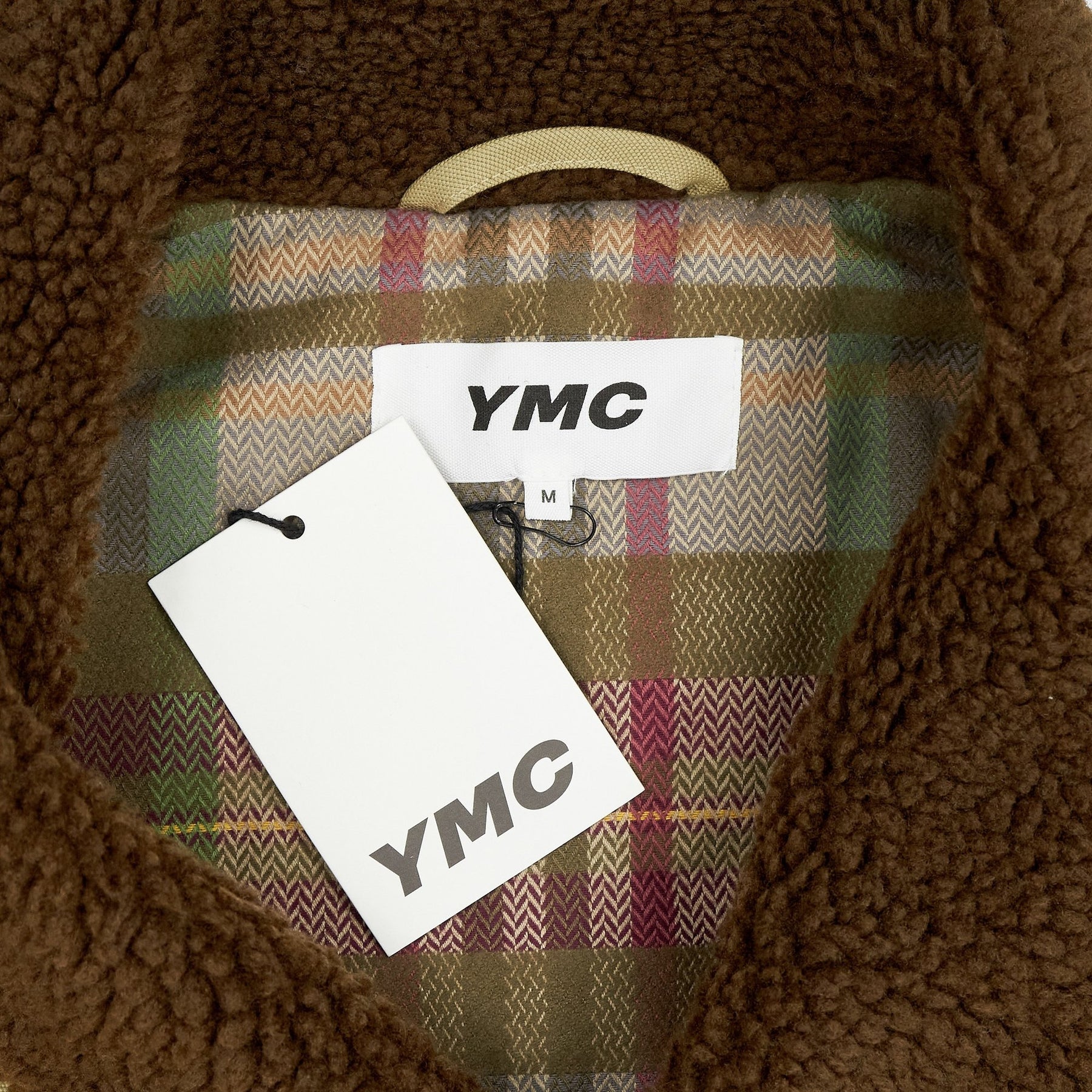 YMC Tan Shearling Collar Coat