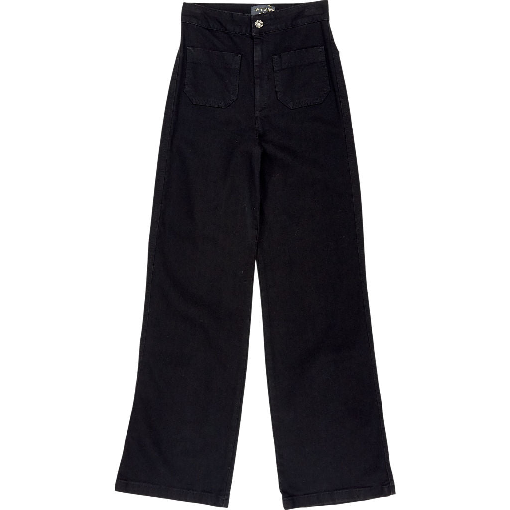 Wyse Black Flossie Flare Jeans Size 1, UK 8