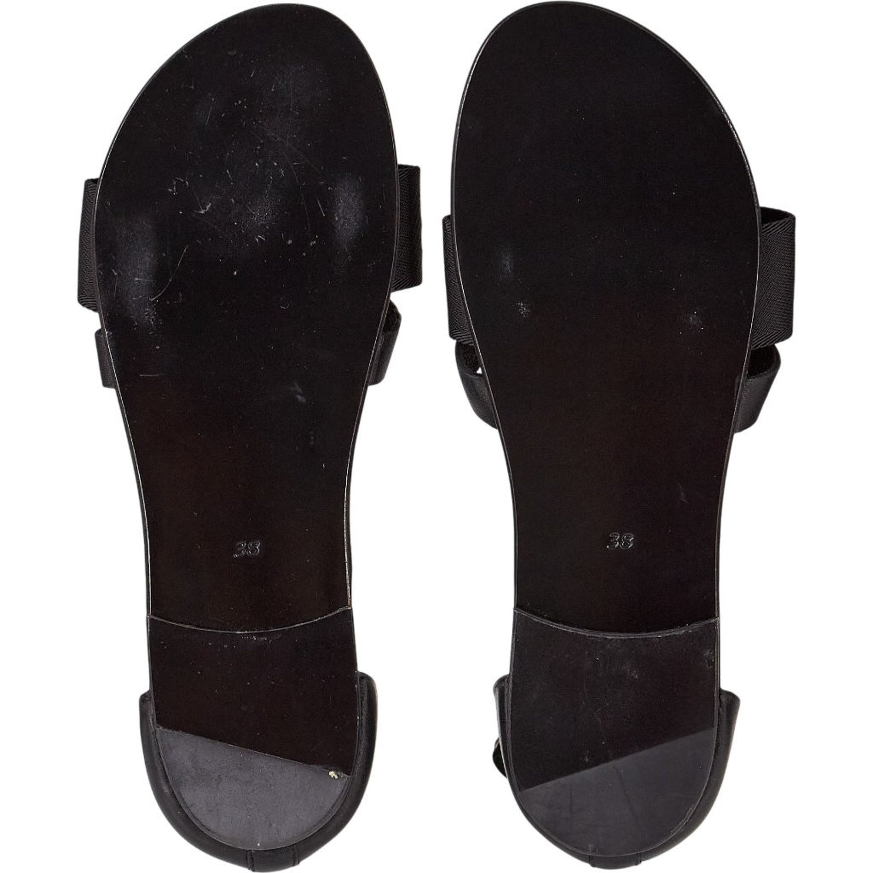 Mother of Pearl Black Sandals with Pearls