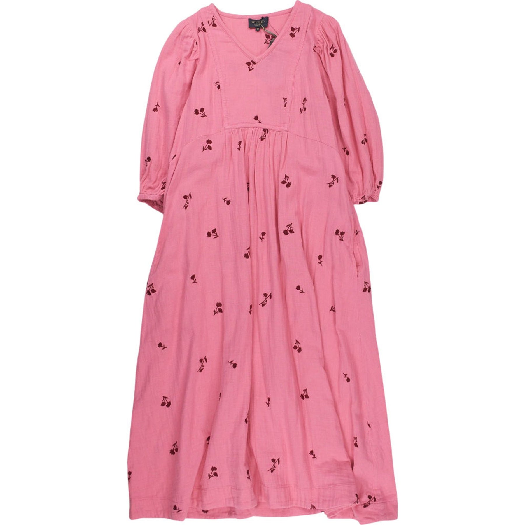 Wyse Pink Mimi Embroidered Dress