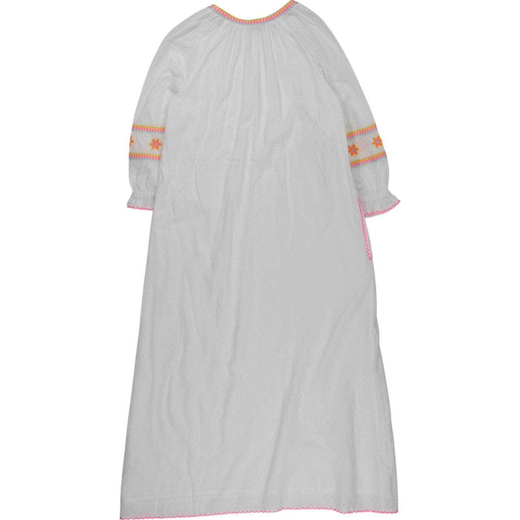 NRBY White Embroidered Cotton Dress