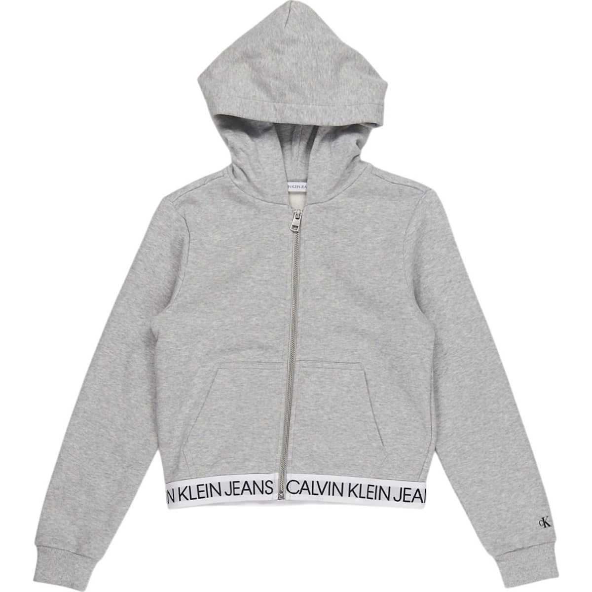 Calvin Klein Jeans Grey Logo Tape Hoodie