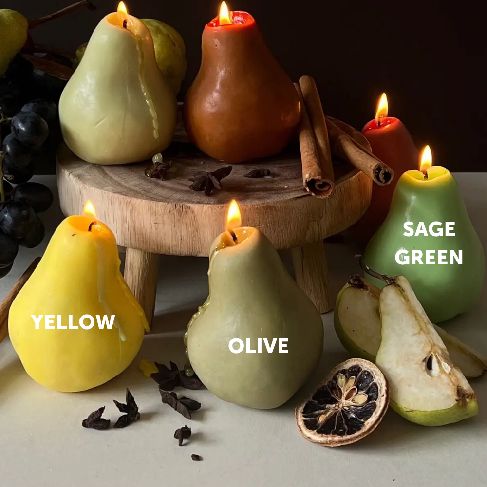 Scented Pear Candle - 3 colours