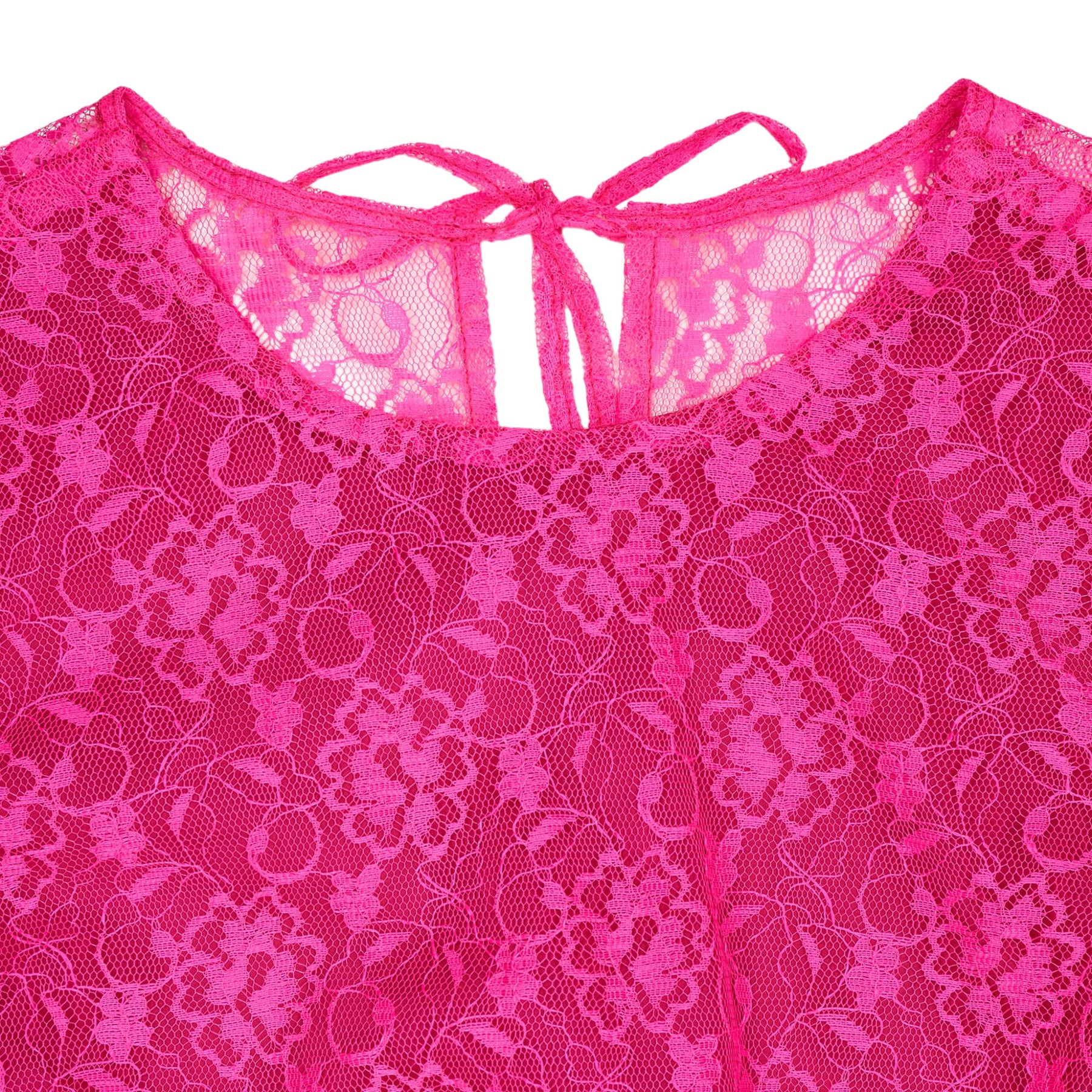 OMNES Pink Susannah Lace Midi Dress