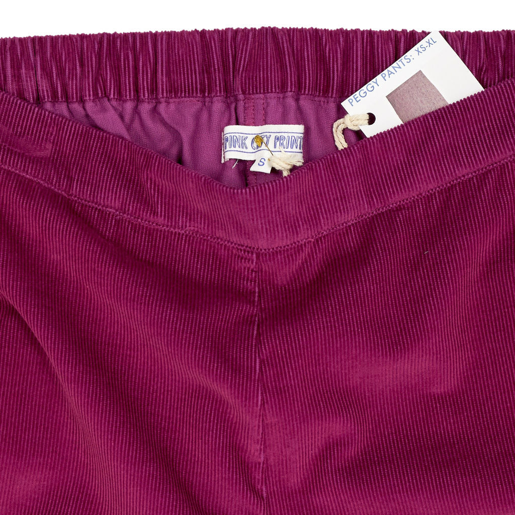 Pink City Prints Raspberry Cord Peggy Pants