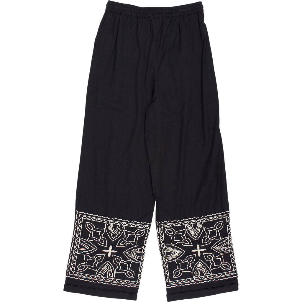 River Island Black Embroidered Trousers