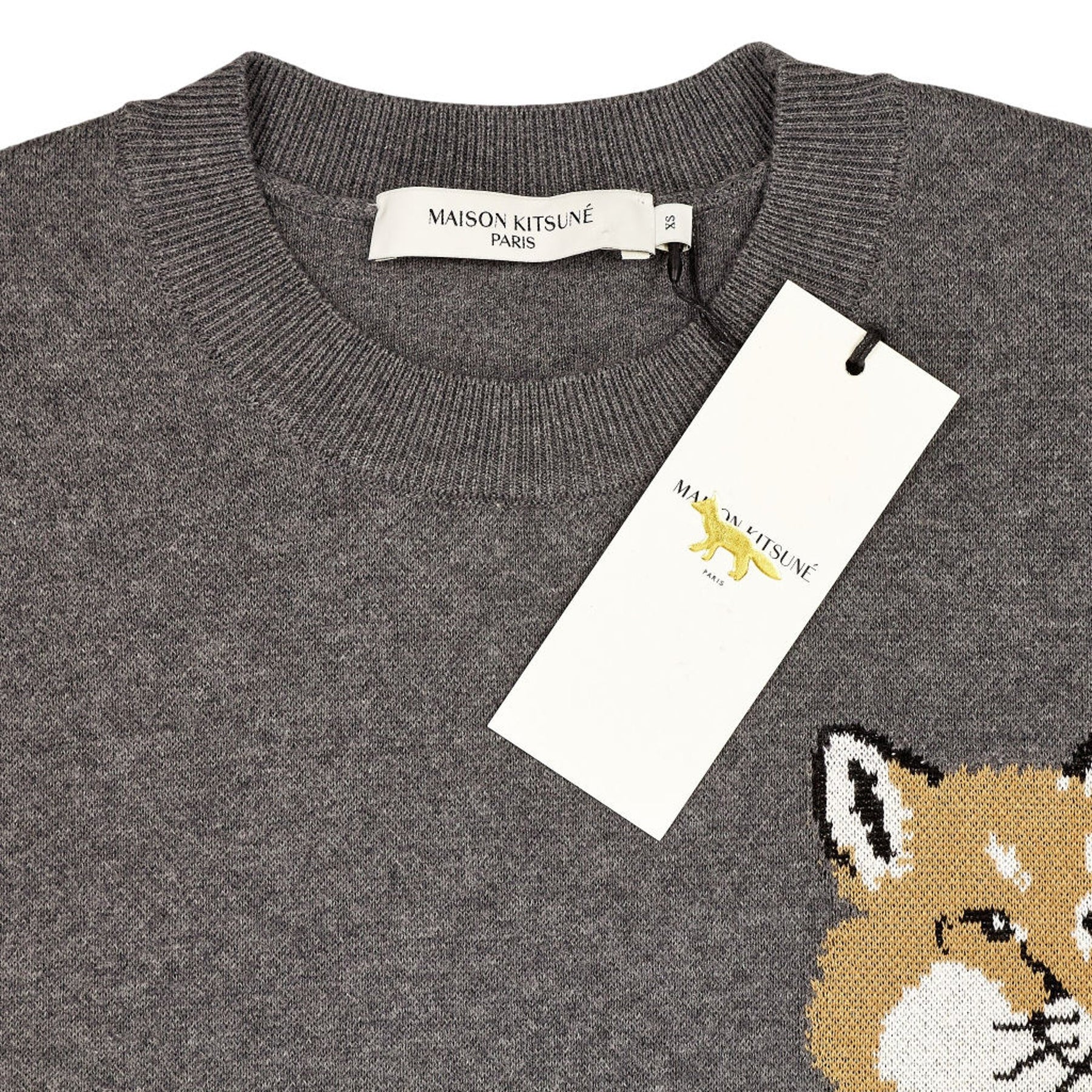 Maison Kitsuné Grey Fox Patch Jumper