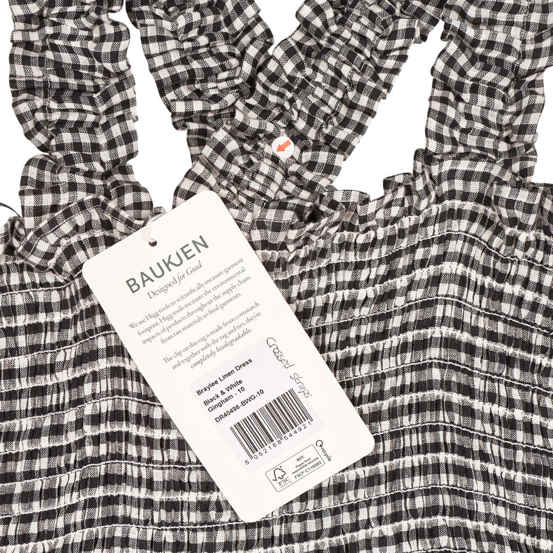 Baukjen Black & White Gingham Braylee Dress