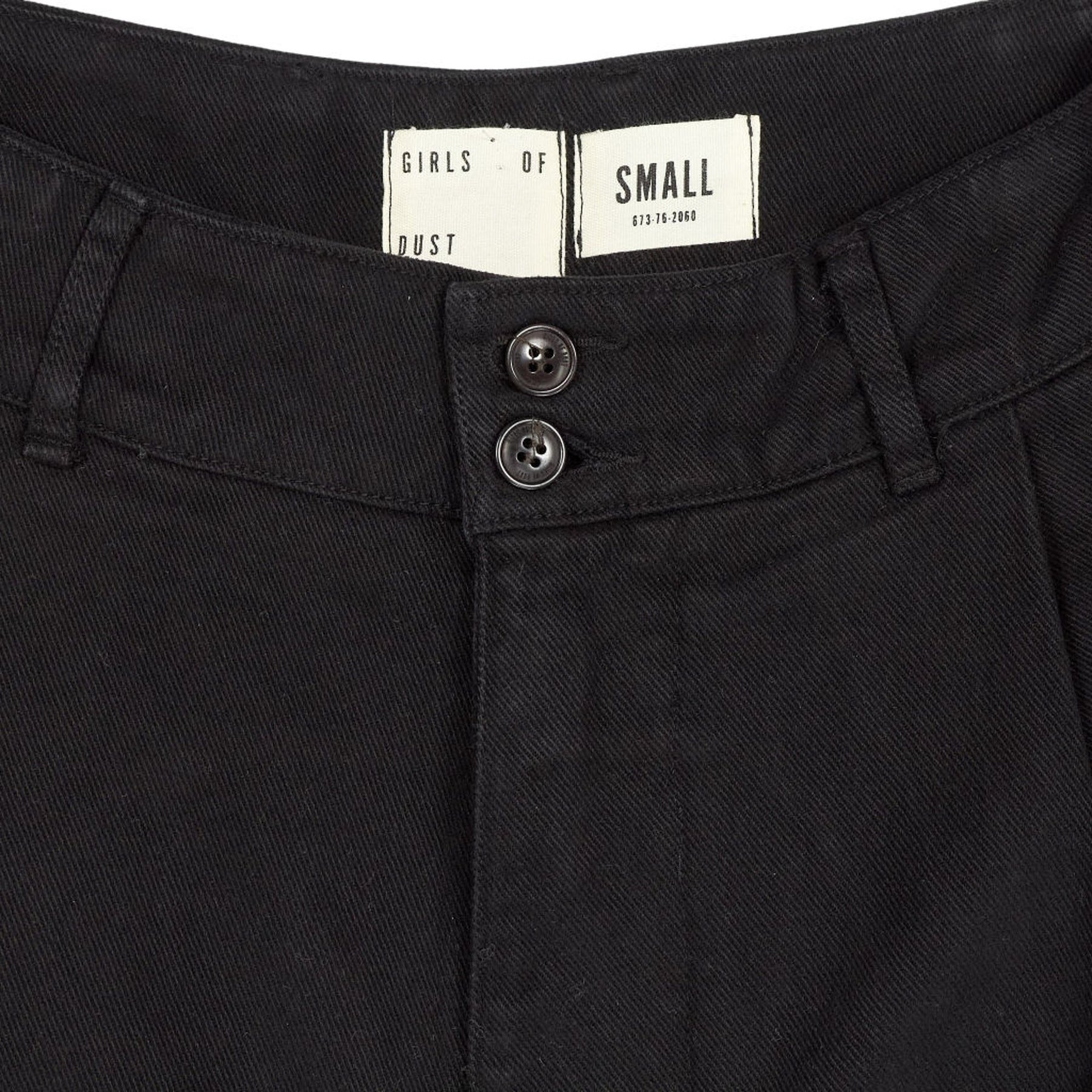 Girls Of Dust Black Cotton Cargo Pants
