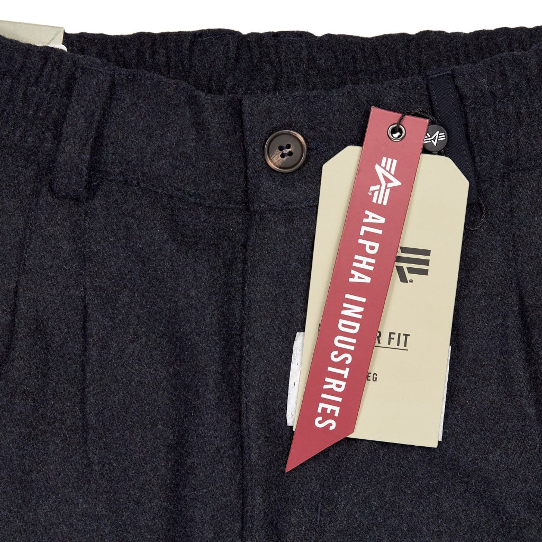 Alpha Industries Blue Wool Blend Trousers