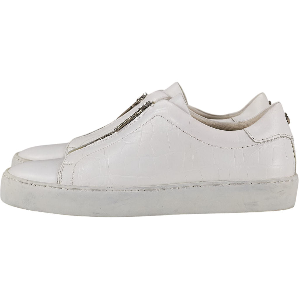 Barbour White Zip Trainers