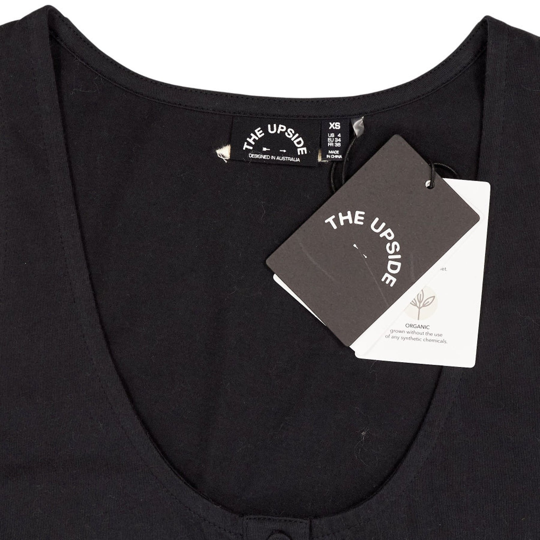 The Upside Black Allie Button Tank Top XS