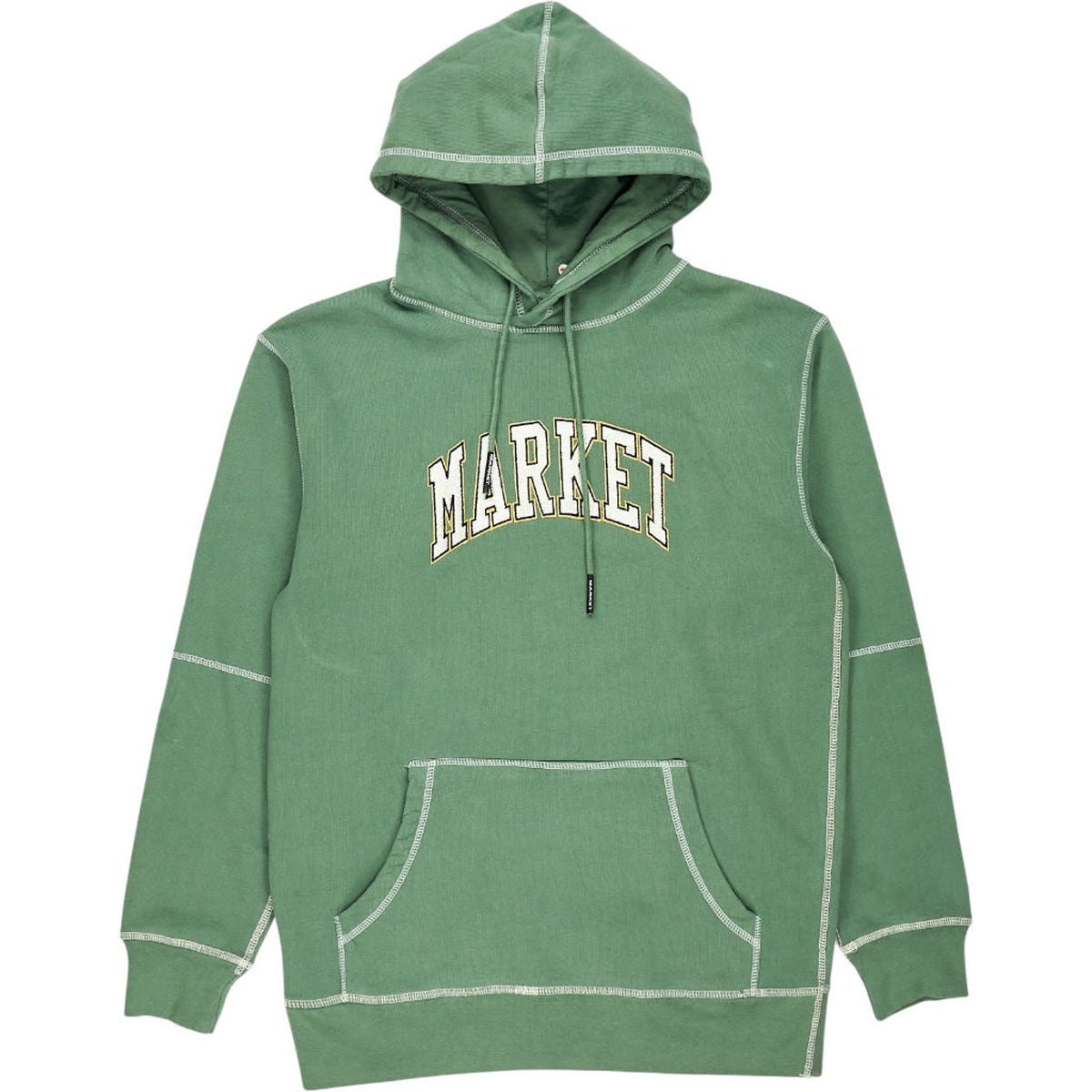 Market Green Cotton Hoodie