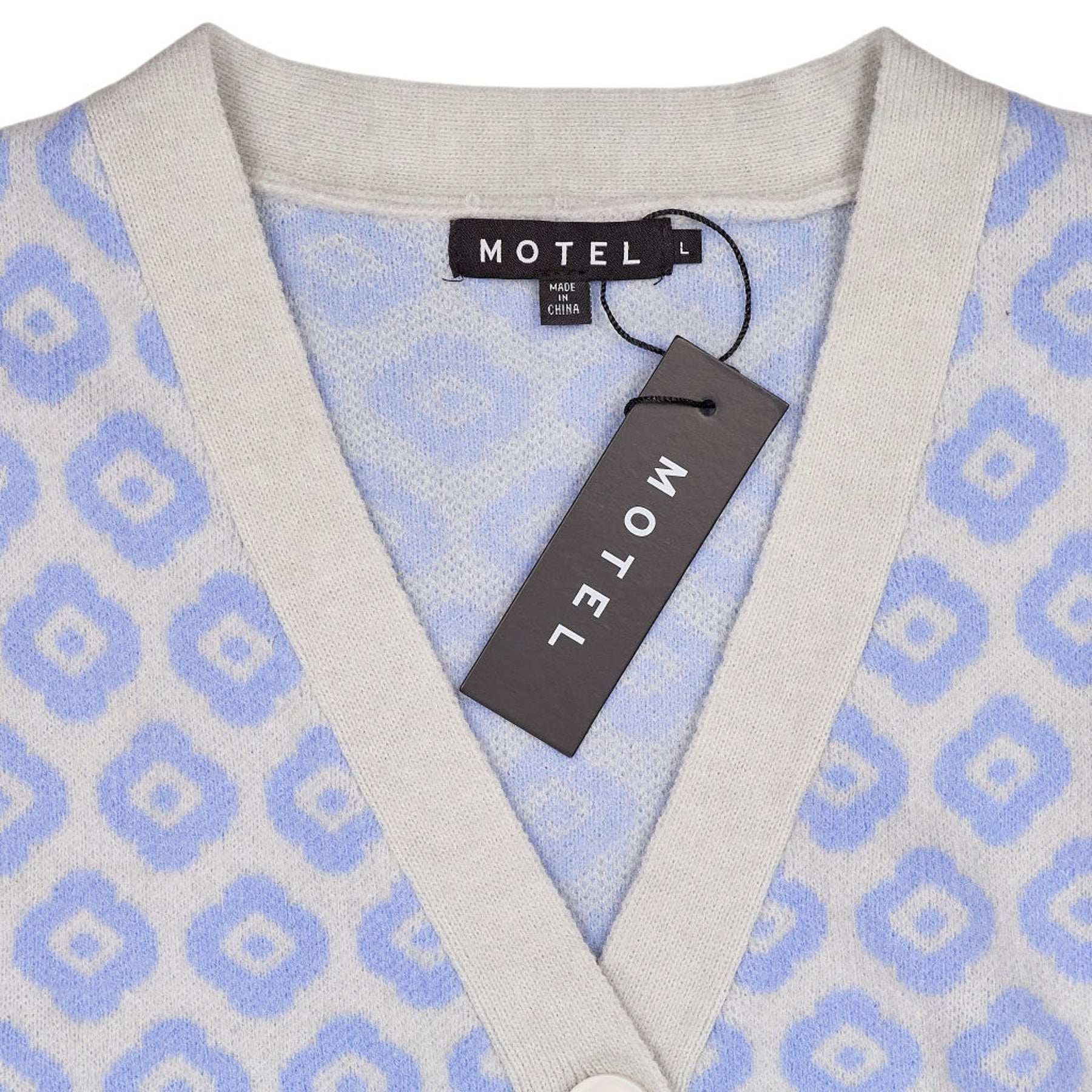 Motel Tonal Blue Daisy Olina Cardigan