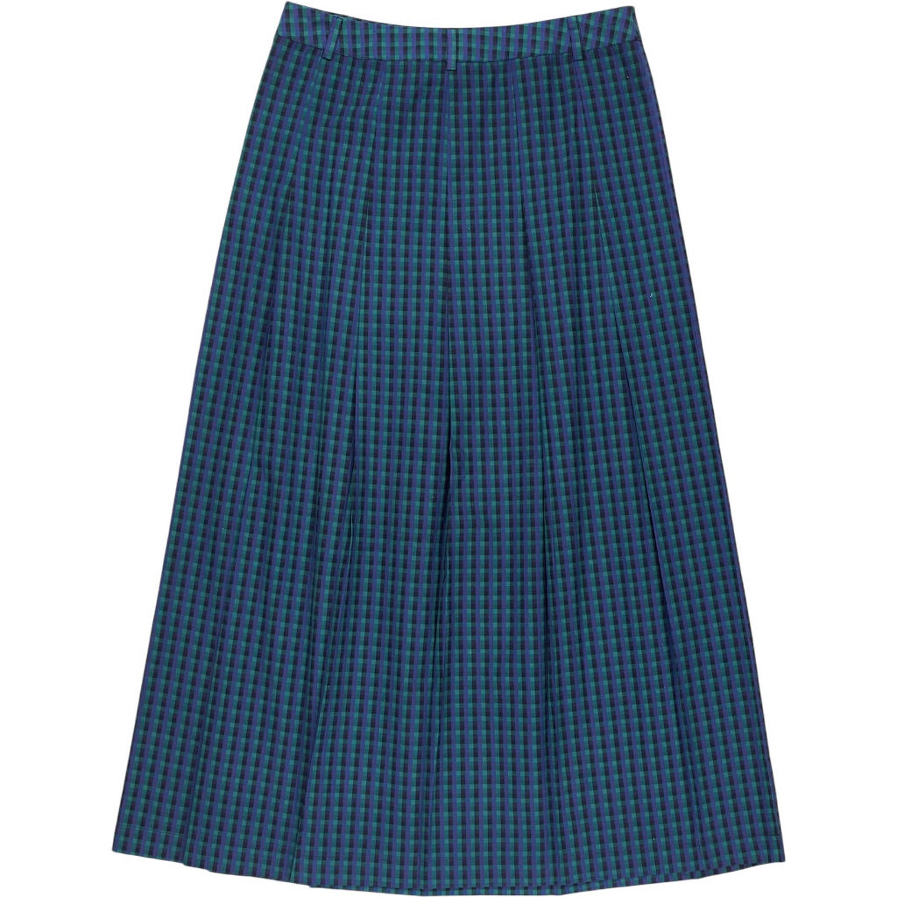 OMNES Blue Green Check Skirt