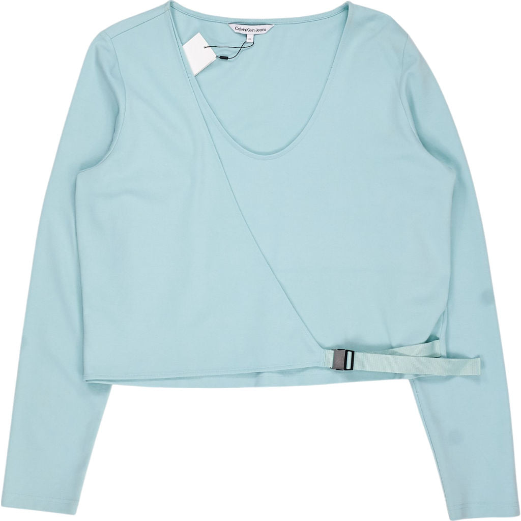 Calvin Klein Jeans Pastel Turquoise Buckle Top