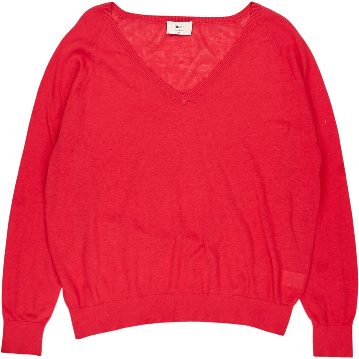 Hush Red V-Neck Sweater