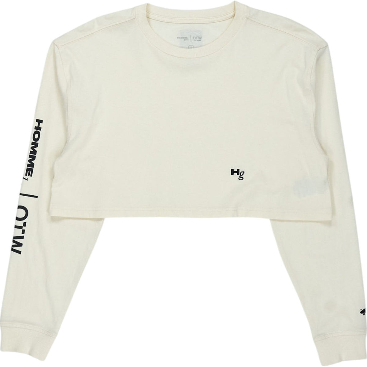 Vans Cream Cropped Long Sleeve Top