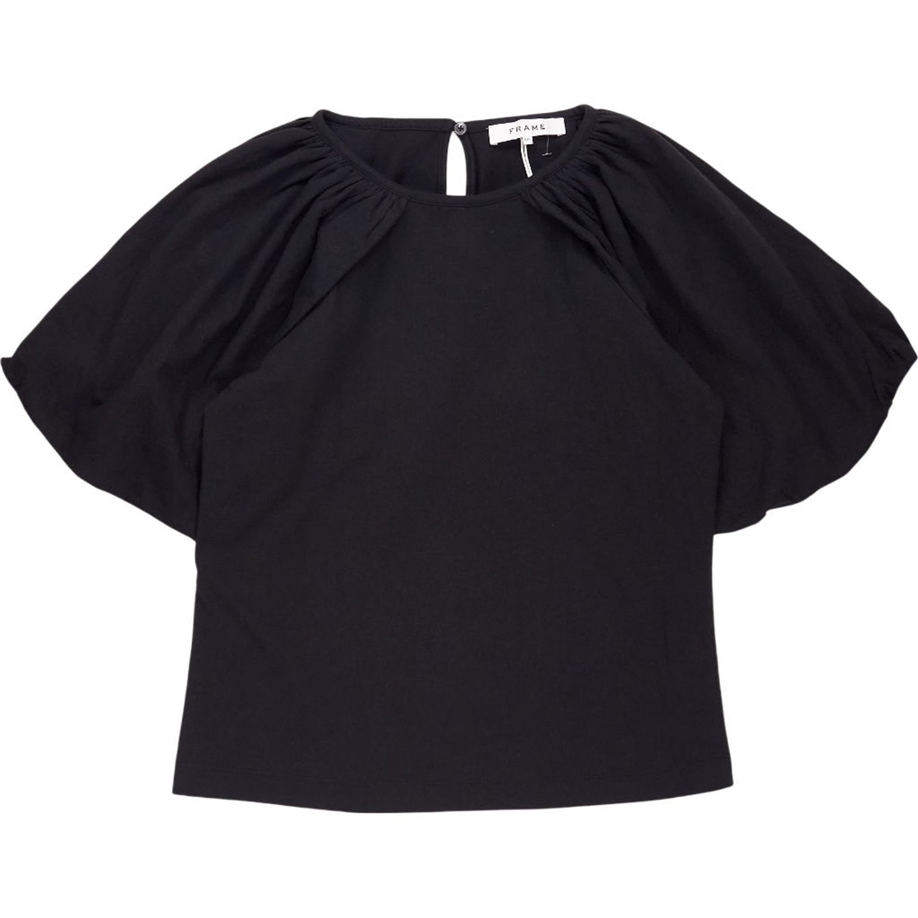 Frame Black Puff Sleeve Jersey Tee