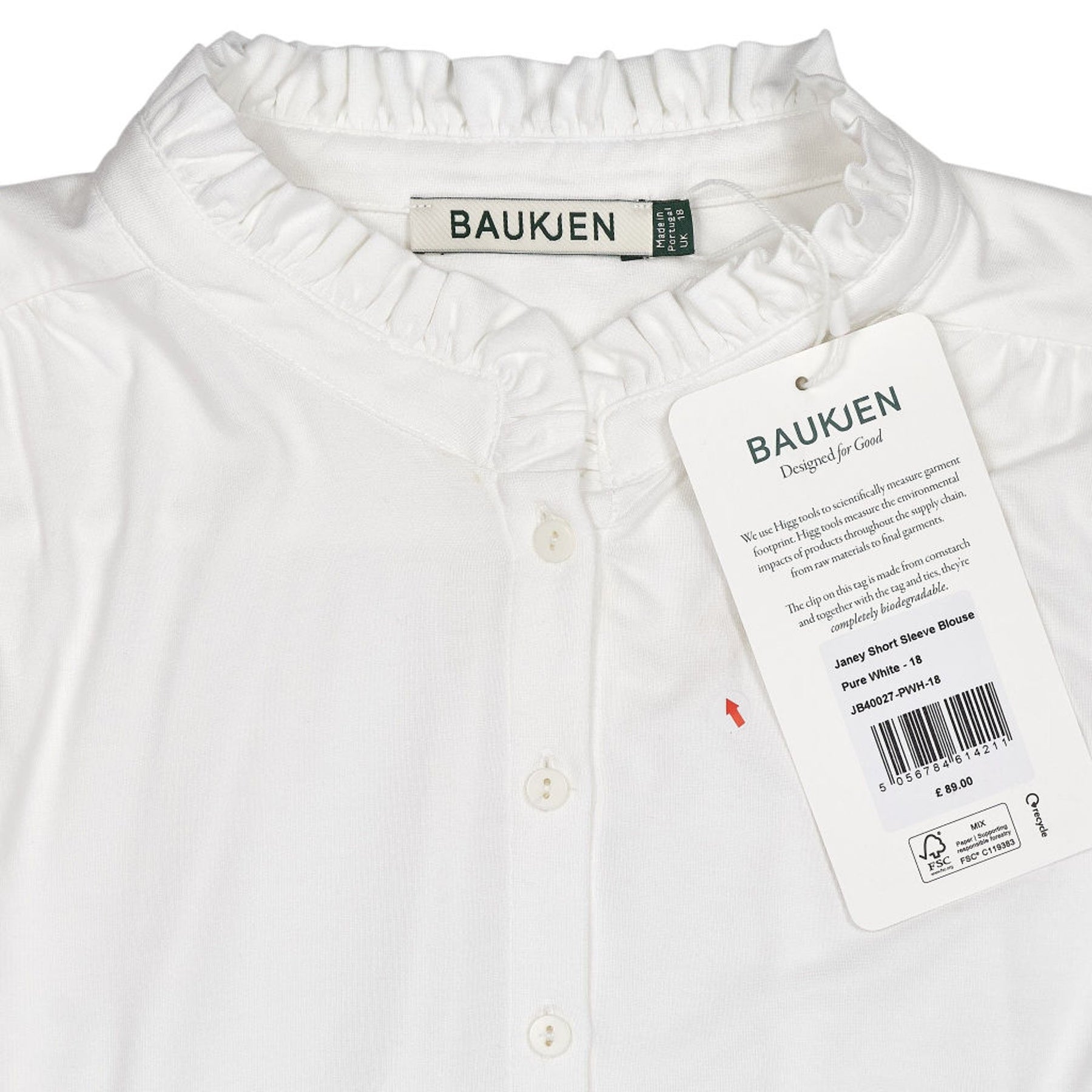 Baukjen White Janey Short Sleeve Blouse