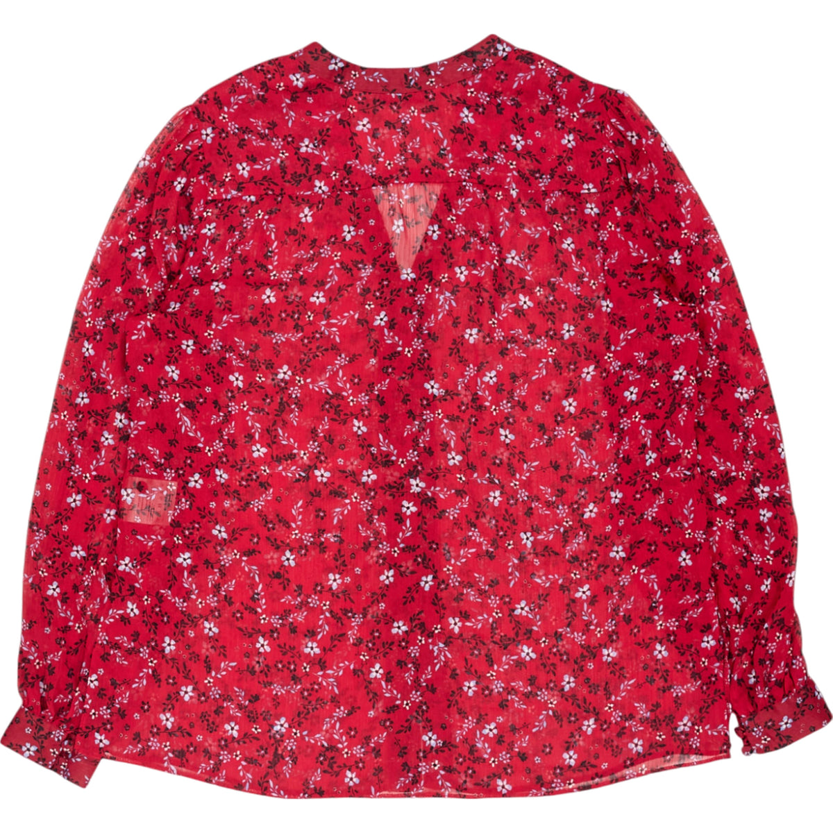 OMNES Red Floral Blouse