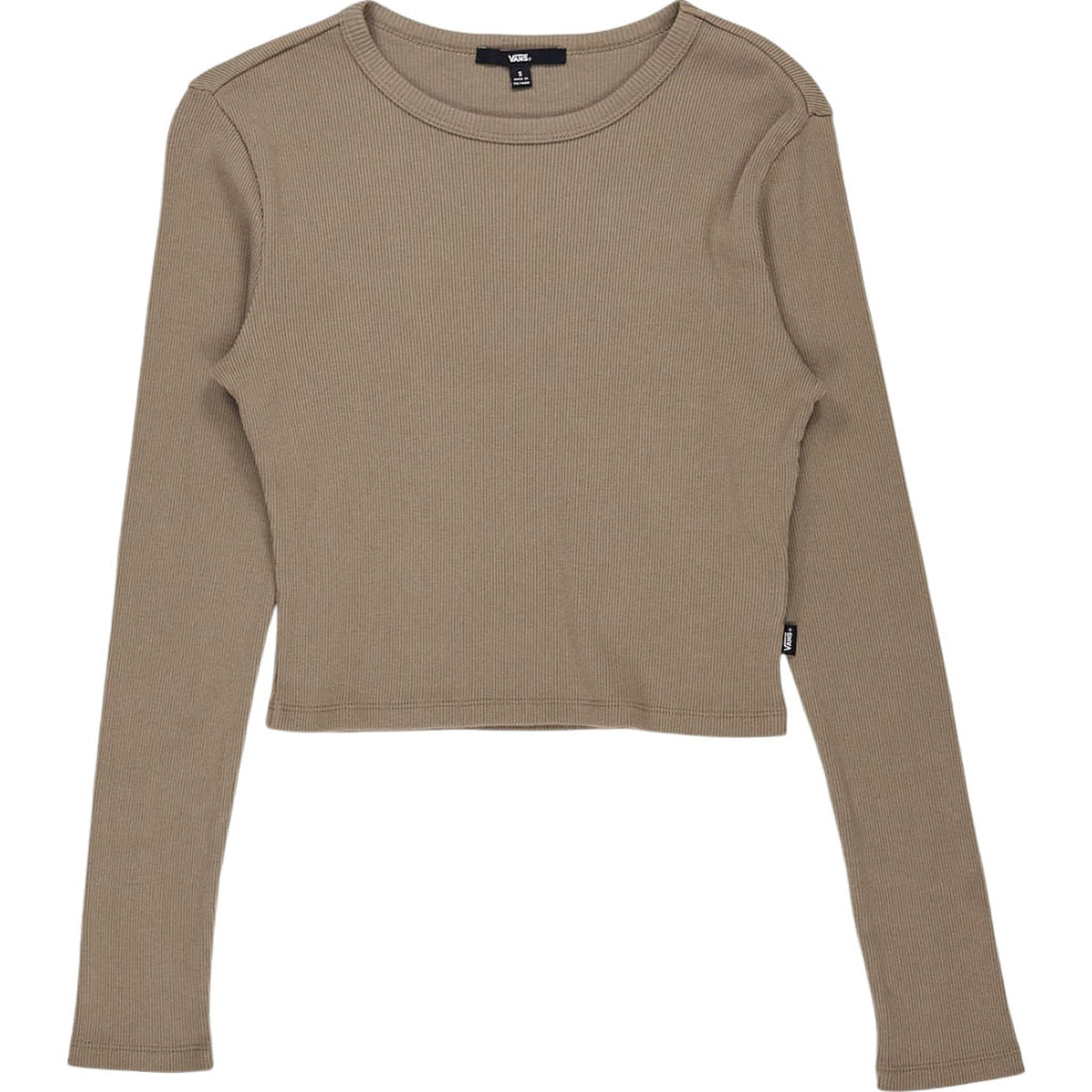 Vans Khaki Ribbed Long Sleeve Top