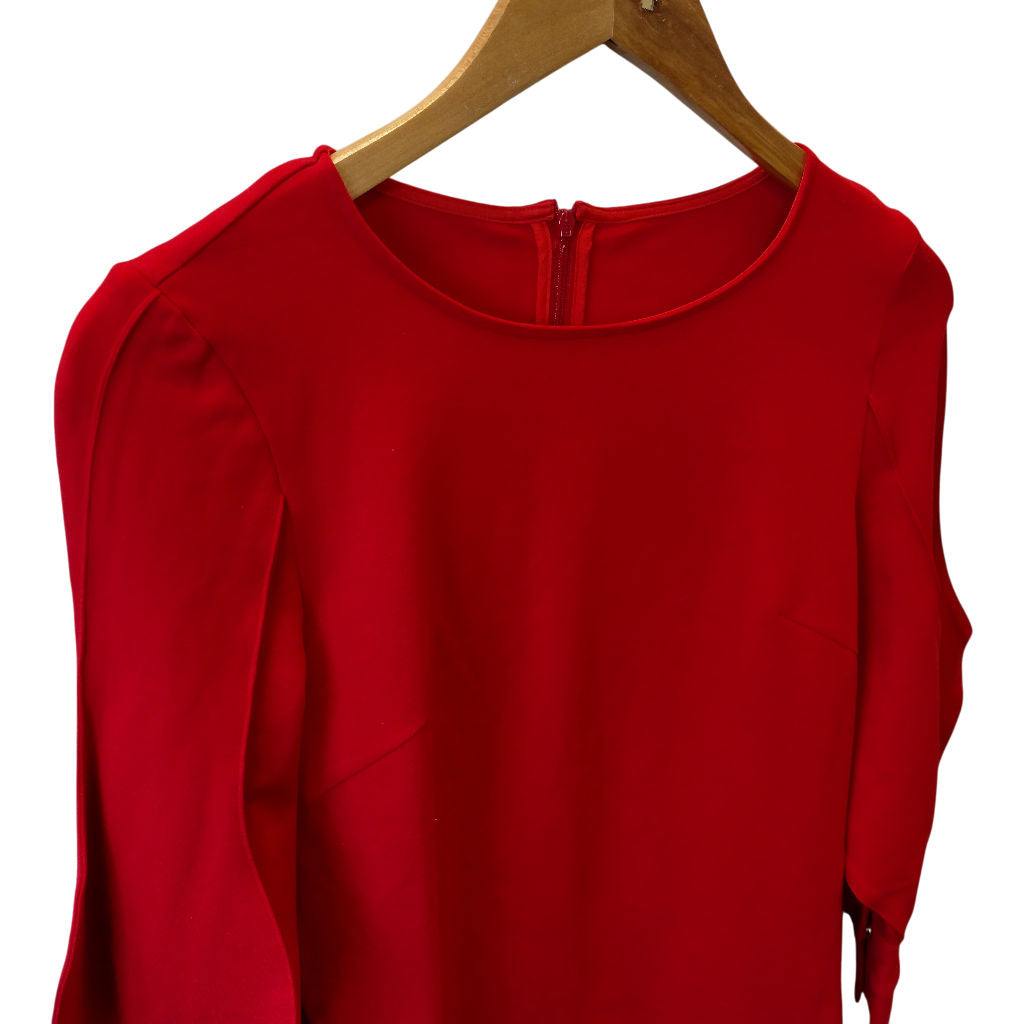 Metisu Red Long Sleeve Mini Dress
