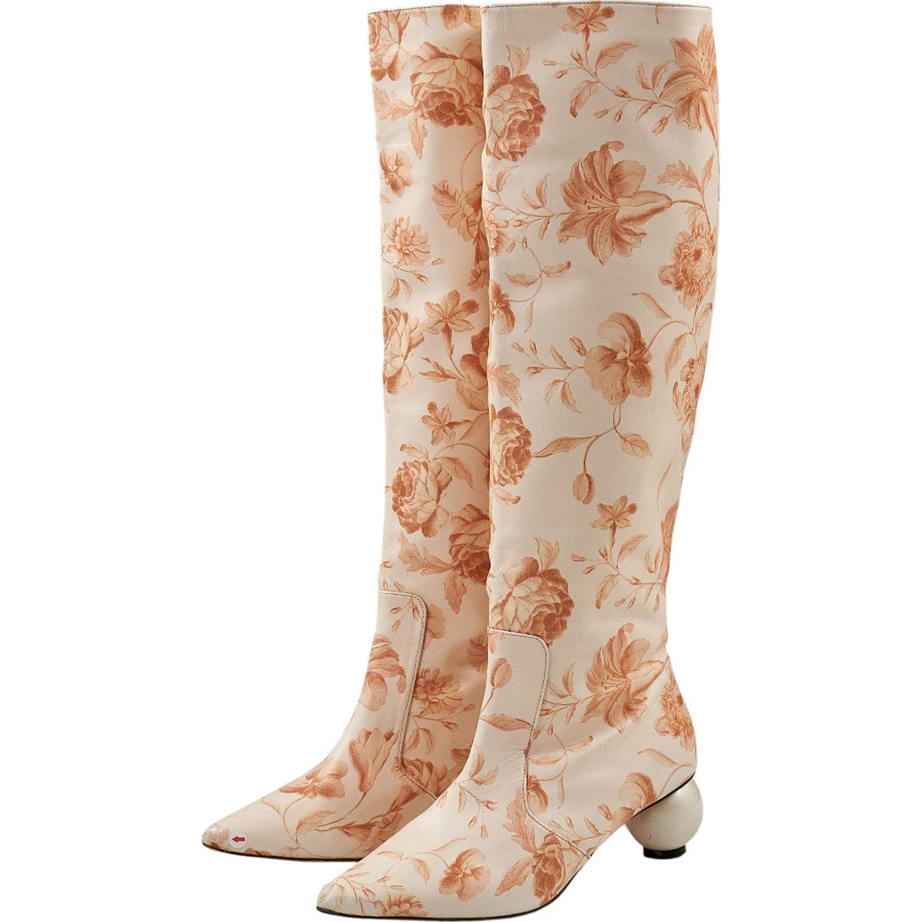 Mother of Pearl Floral Knee-High Boots EU 40