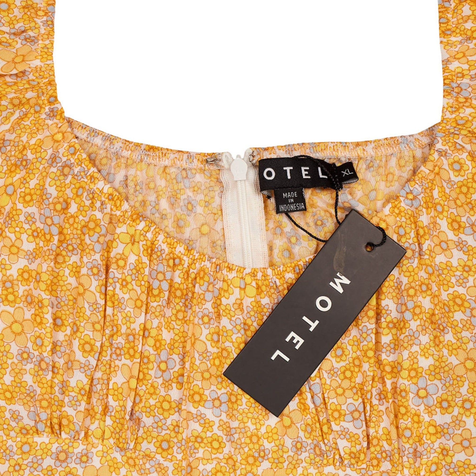 Motel Yellow Floral Sasi Dress