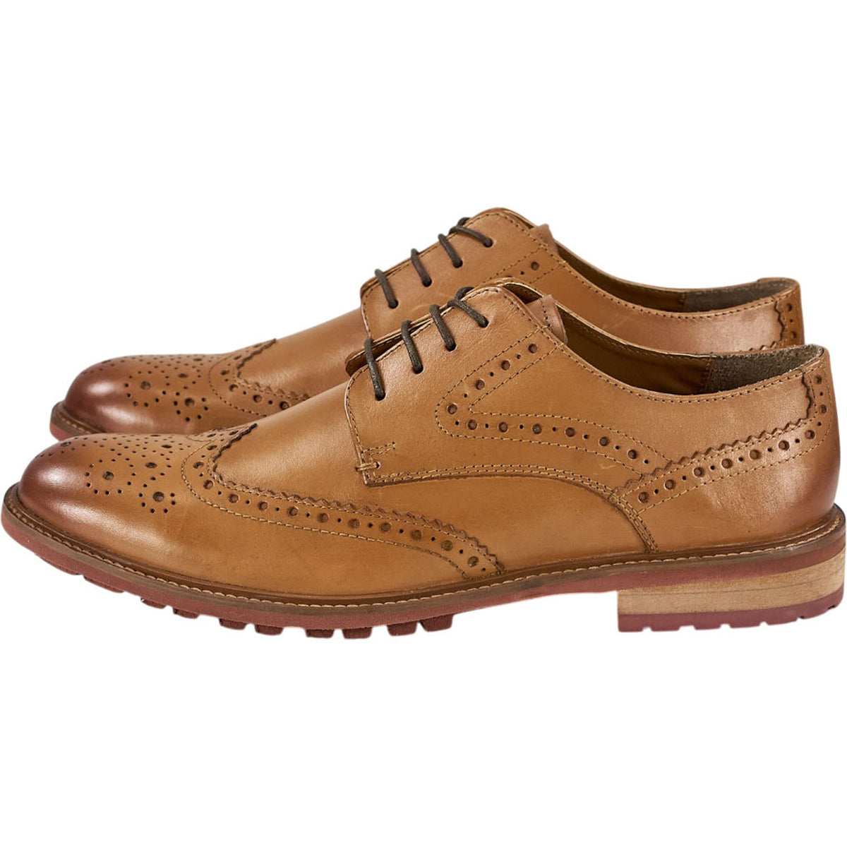 Moss Tan Leather Brogue Shoes
