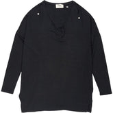 Hush Black V Neck Wide Jersey Top