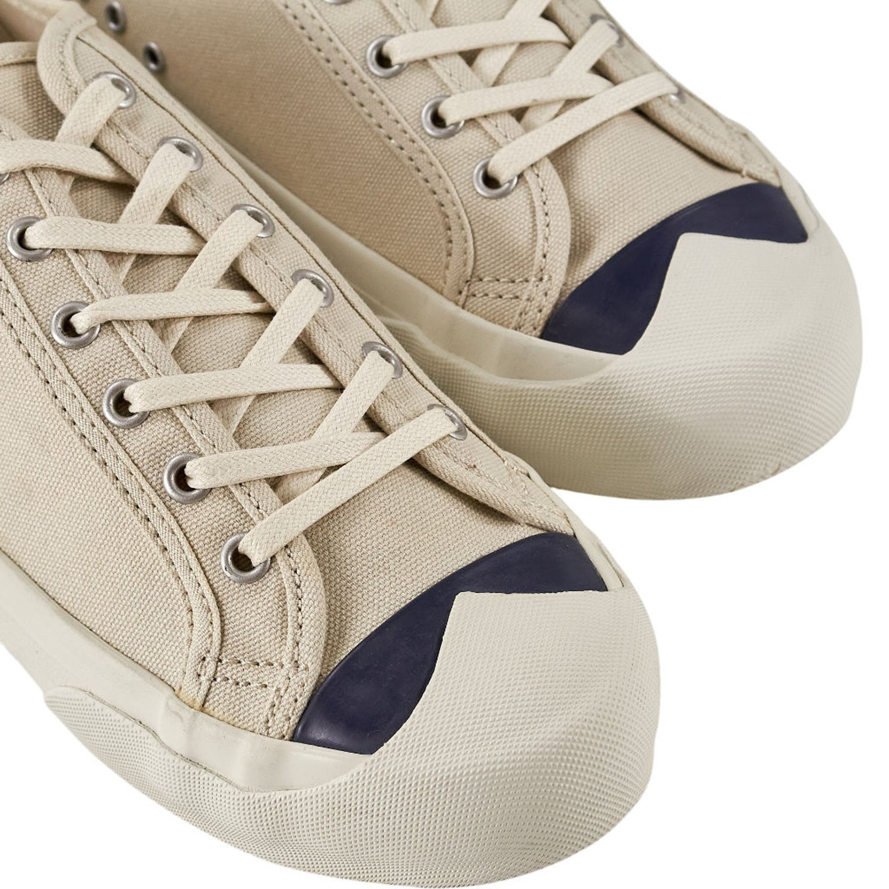 YMC Cream Canvas Trainers