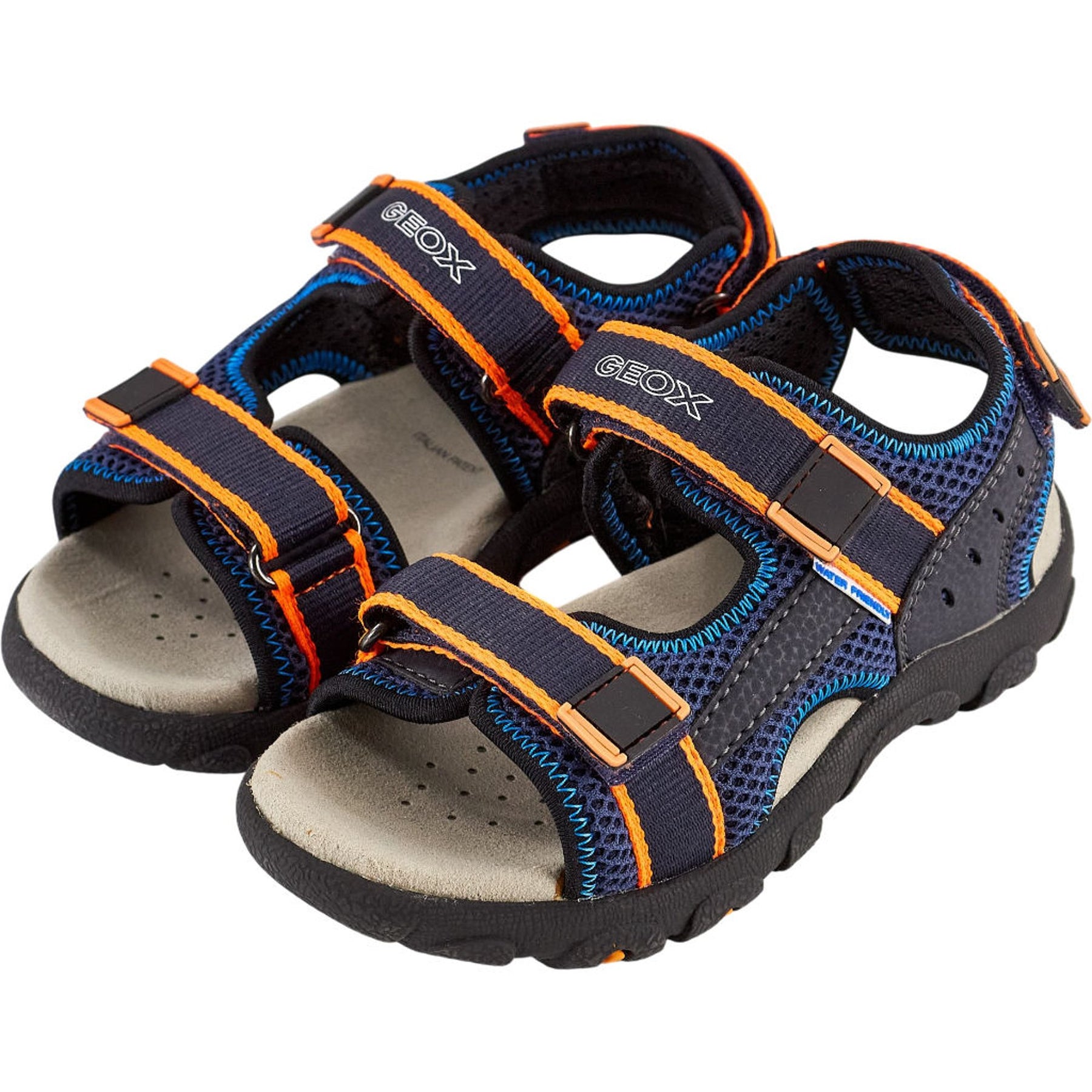 Geox Navy/Orange Strada Sandals Kids