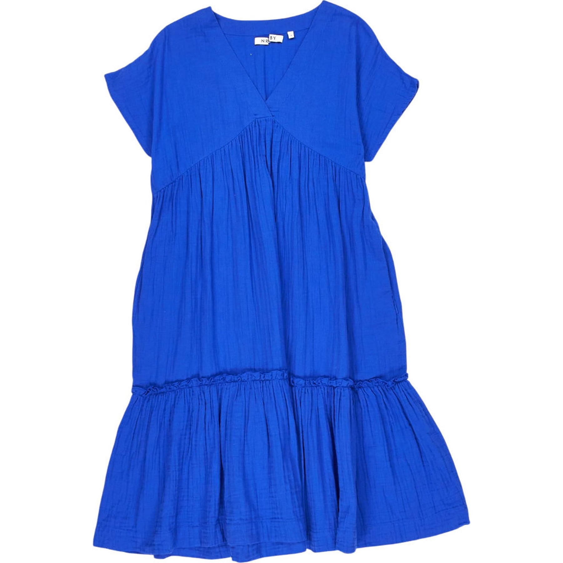 NRBY Blue Crinkle Cotton Dress