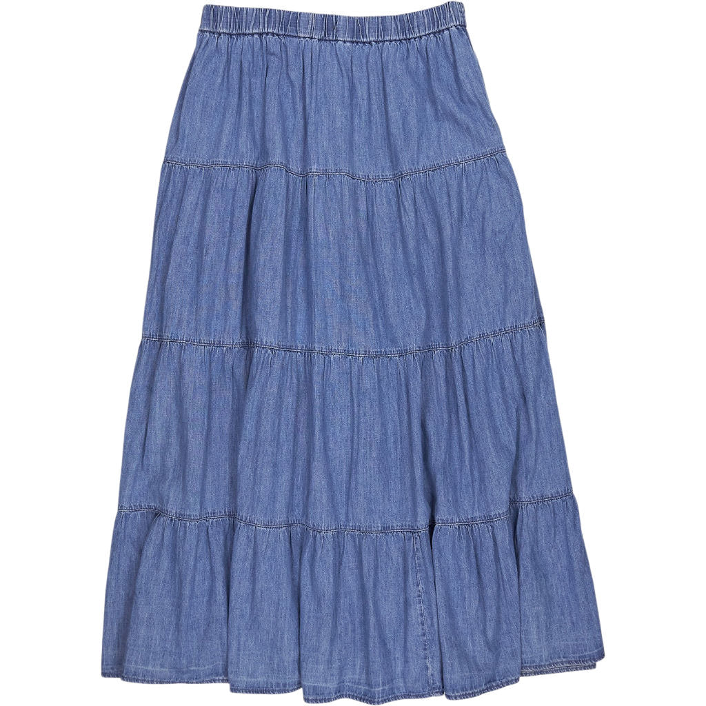 Next Blue Tiered Midi Skirt